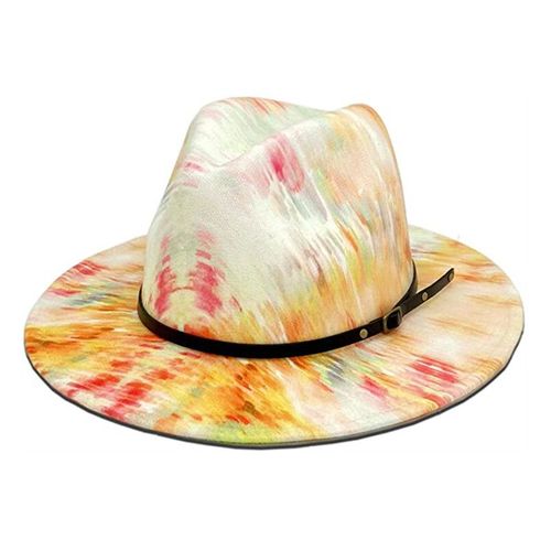 Chapeau Fedora À Large Bord Pour Femmes Et Hommes, Style Spécial, Avec Chaîne Colorée, À La Mode, Vert, Panama