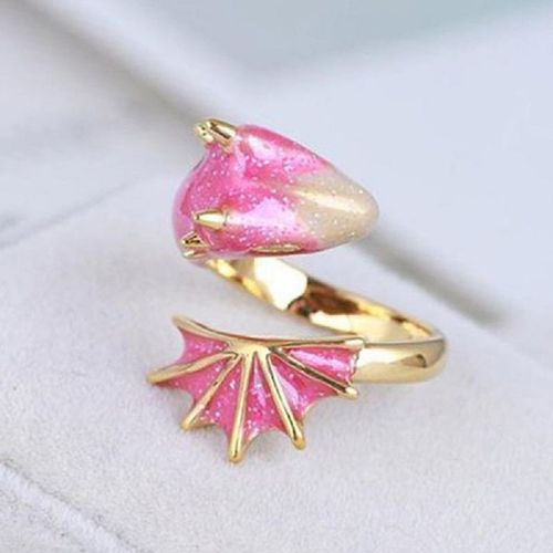 Bague En Émail Ciel Étoilé Bleu Petit Dragon Pour Femmes, Bague D'ouverture Fraîche Colorée Unisexe Charme Punk Bijoux Cadeau, Offre Spéciale
