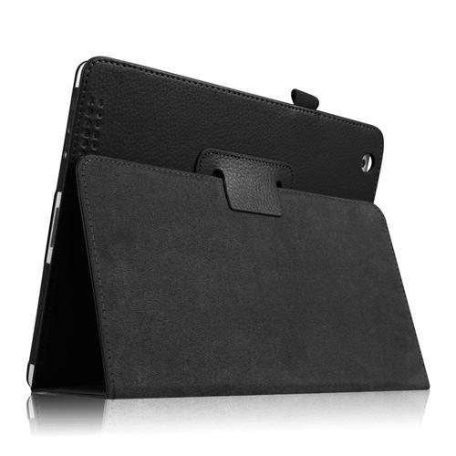 Pour Ipad Noir Ipad Pro 9.7 En 2016 Étui Folio À Rabat En Cuir Pu , Avec Écran Retina, Support De Crayon, Veille Automatique