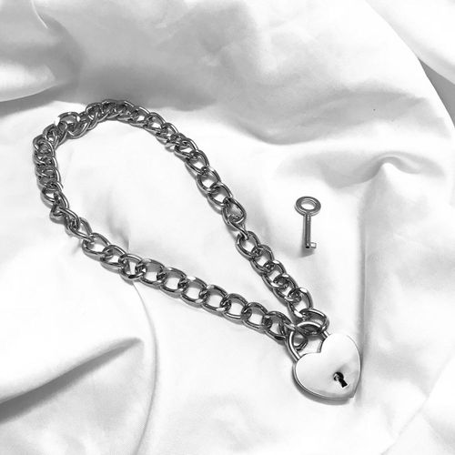 Collier Punk En Forme De C¿Ur Pour Femmes, Pendentif En Métal De Couleur Argent, Hip Hop Harajuku, Ras Du Cou, Cadeaux, Bijoux À La Mode