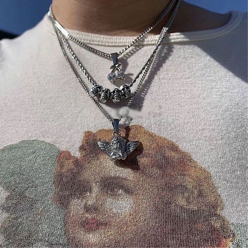 Collier Vintage Avec Pendentif En Métal Pour Femmes Et Hommes, Punk, Cool, Harajuku, Ras Du Cou, Tendance, Bijoux De Déclaration, Nouveau
