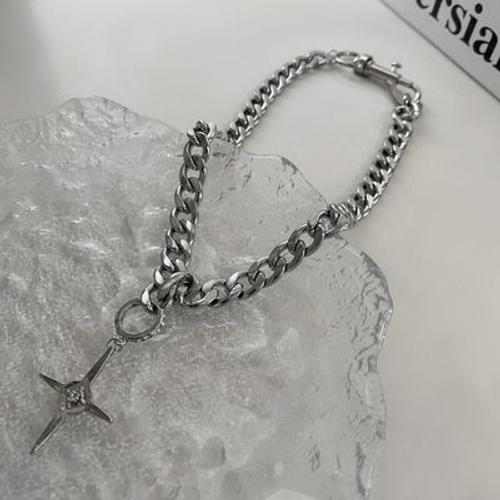 Collier Avec Pendentif Croix En Métal Pour Femmes, Style Coréen Punk, Chaînes De Cou, Bijoux Hip Hop Rock, Nouveau Design