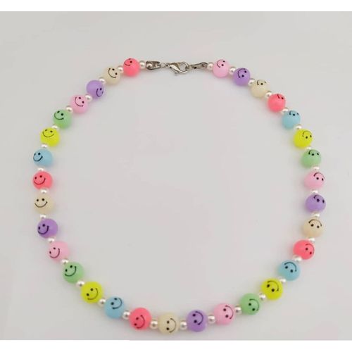 Collier De Perles En Résine Multicolore Harajuku Pour Femmes, Chaîne De Perles, Cadeau Minimaliste, Nouvelle Mode, Bijoux Punk Ras Du Cou