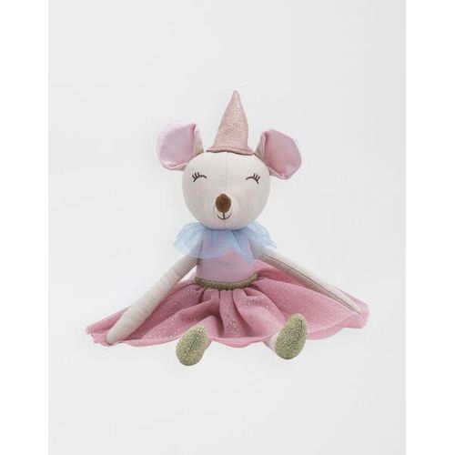 Doudou Souris Enchantée Sergent Major Ballerine Danseuse Tutu Tulle Rose Paillettes Jouet Bebe Naissance Poupee Fille