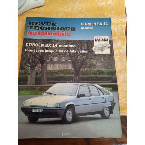 Revue Technique Automobile Citroen Bx 14 Essence Tous Type Jusqu'à Fin De Fabrication