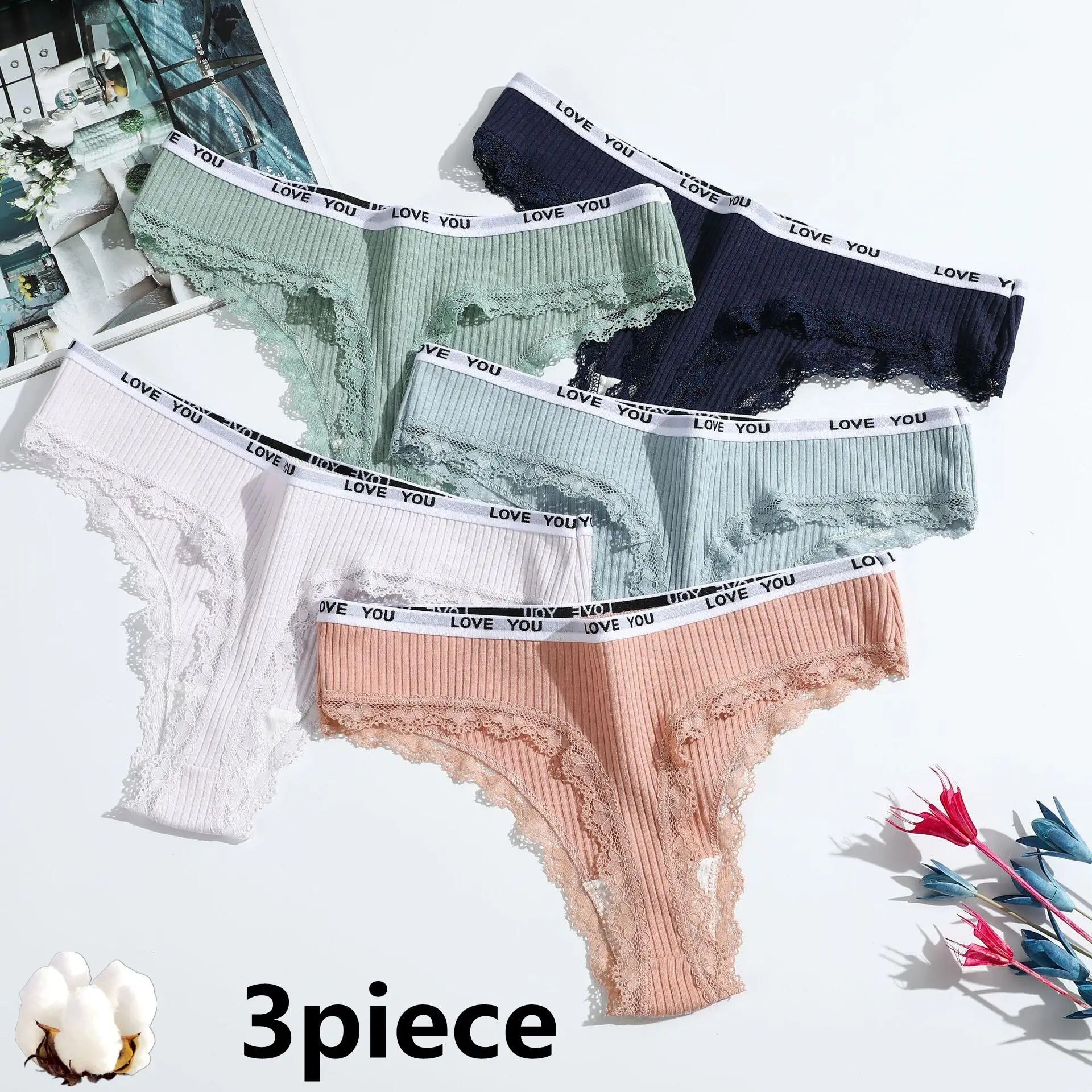 Culotte String Sexy En Coton Pour Femme,Sous-Vtement Fmini... - 2