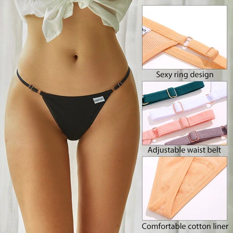 Culotte En Coton Pour Femmes Tongs Taille Rglable Sexy G-St... - 4