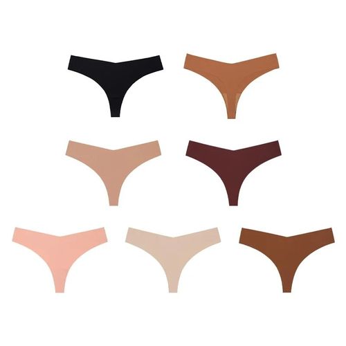 String Invisible Sans Couture Pour Femme,Culotte Respirante,Sous-Vêtement Sexy,2023 - Type [Set 4]-7pcs-L