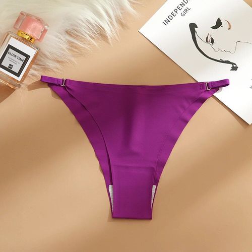 Culotte Sexy Sans Couture Pour Femmes,Sous-Vêtements Féminins,String À Ceinture Fine,Slips À La Mode,Lingerie Élastique,Bikini Tentation - Type Purple-Xxl