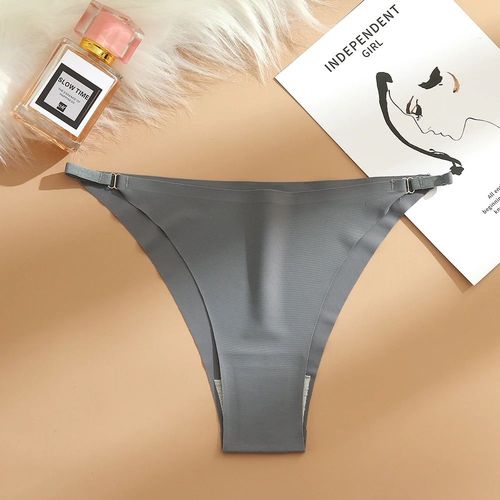 Culotte Sexy Sans Couture Pour Femmes,Sous-Vêtements Féminins,String À Ceinture Fine,Slips À La Mode,Lingerie Élastique,Bikini Tentation - Type Grey-Xl