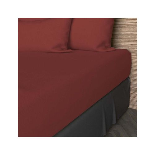 Drap Housse En Coton 140x190 Cm Jersey Brique, Par Soleil D'ocre