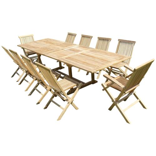 Ensemble De Jardin En Teck Premium Kirang 8 Chaises 2 Fauteuils Jenae