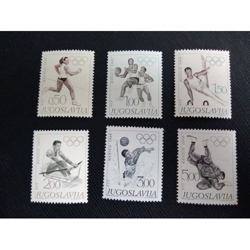 Timbre Yougoslavie Yt 1183 A 1188 Séries: Jeux Olympiques 1968 ( 180406 )