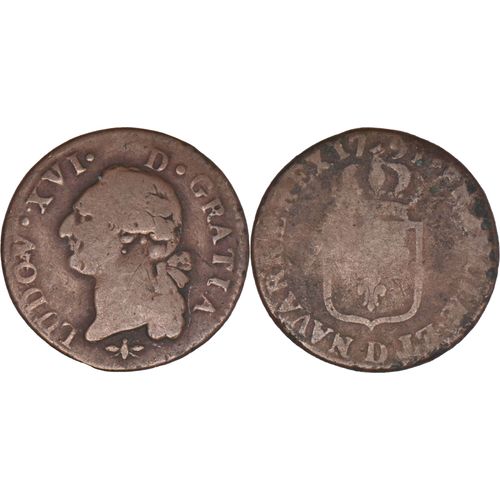 France - 1791 - Sol À L'écu - Louis Xvi - Atelier De Lyon (D) - 04-001