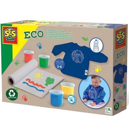 Kit De Peinture Au Doigt Avec Tablier Eco