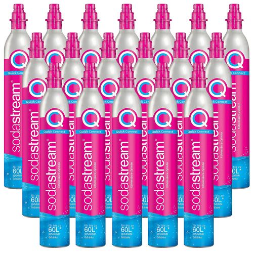 Sodastream - Lot de 18 cylindres de gaz co2 60l quick connect pour machine à gazéifier 18 x cylindre quick connect