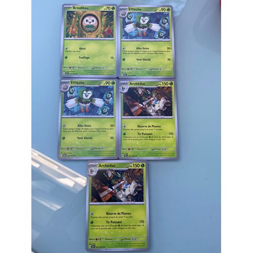 (2177) Brindibou + 2x Efflèche + 2x Archéduc (Pokemon) 