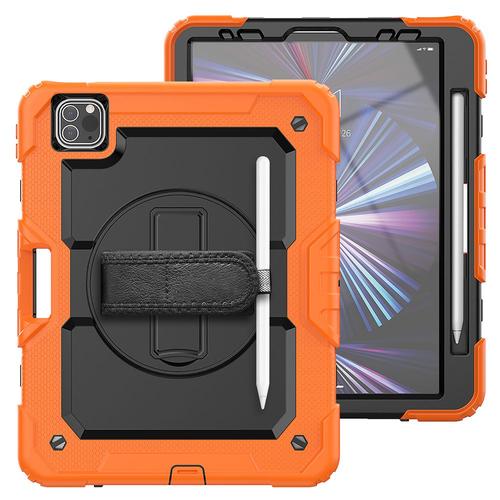 Orange Pour Ipad 12.9 2021 Robuste Étui Ipad Pour 10.2 9ème Génération Housse Couverture Intelligente