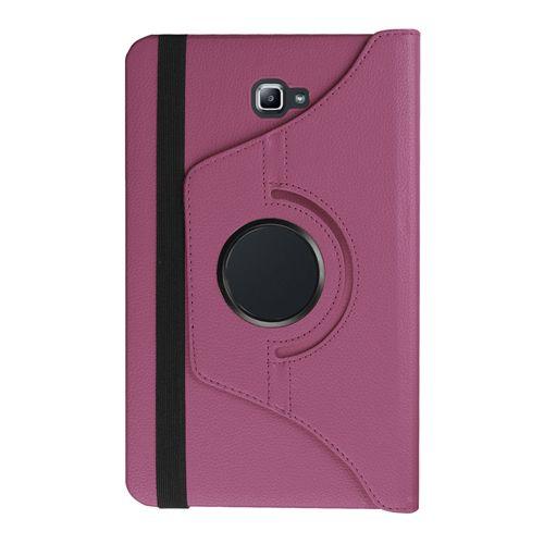 Violet Etui Folio À Rabat Rotatif Pour Tablette De 10,1 Pouces, Coque En Cuir Pu Rotatif À 360° Pour Samsung Galaxy Tab A 6 360 T580 T585