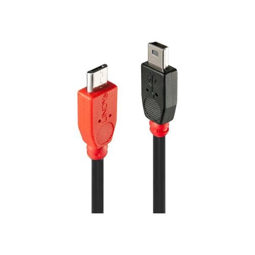 Lindy - Câble USB - mini USB type B (M) pour Micro-USB de type B (M) - USB 2.0 OTG - 2 m - moulé - noir