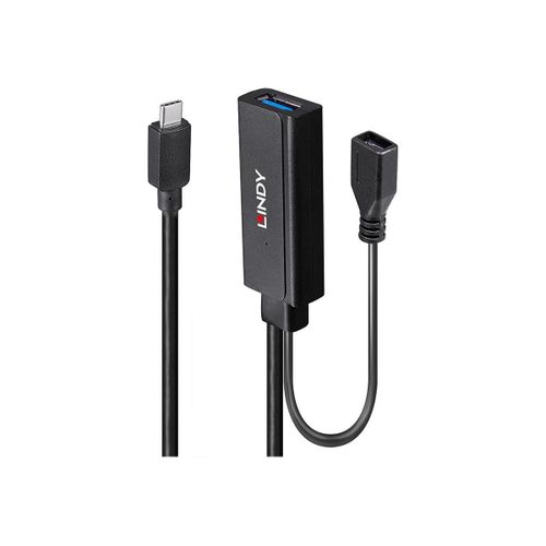 Lindy - Câble USB - USB type A, Micro-USB de type B (F) pour 24 pin USB-C (M) - USB 3.2 Gen 1 - 3 m - rond - noir