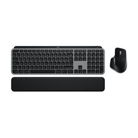 Logitech Master Series MX Keys S Combo for Mac - Ensemble clavier et souris - full size - rétroéclairé - sans fil - Bluetooth LE - QWERTY - International US - gris sidéral