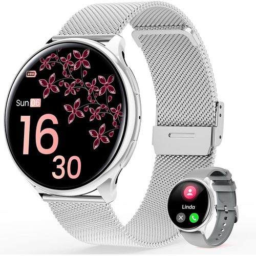 2024 Montre Connecte Femme Avec Appel Bluetooth,1,39'' Hd Smartwatch, Spo2/Cycle Menstruel/Moniteur De Sommeil/Ip68/Cardiofrquencemtre Tension/100+ Modes Sport Pour Ios Android