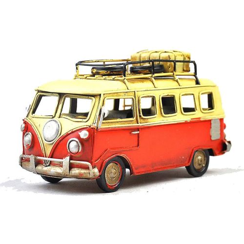 Retro Mini Bus Model Gift Ornaments Coffee Shop Bar Decoration Crafts Living Room Study Gift Collec
