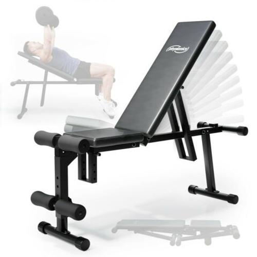 Physionics® Banc De Musculation Inclinable - Pliable, Avec Dossier Réglable En 10 Positions Et Siège En 4 Positions, Charge Max. 200 Kg - Banc D'haltérophilie, Multifonction, Fitness