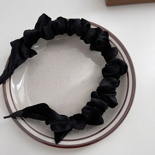 Serre-Tête En Velours Noir Pour Femmes, Accessoire De Coiffure Élégant Pour Filles