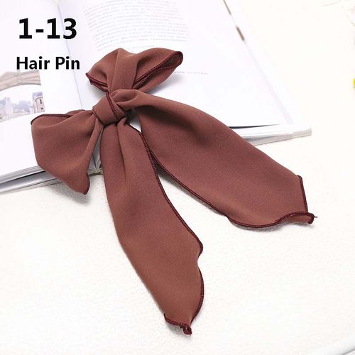 Ruban Élégant Pour Femmes, Bandeau Doux, N¿Ud Papillon, Corde De Couleur Unie, Clip Anneau, Mousseline De Soie, Accessoire De Couvre-Chef Pour Filles