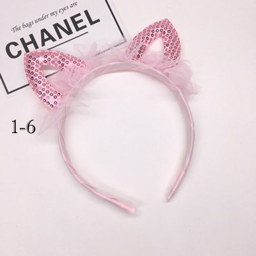 Cerceau À Oreilles De Chat Pour Filles, Joli Bandeau En Maille Strass, Accessoire De Coiffure À La Mode