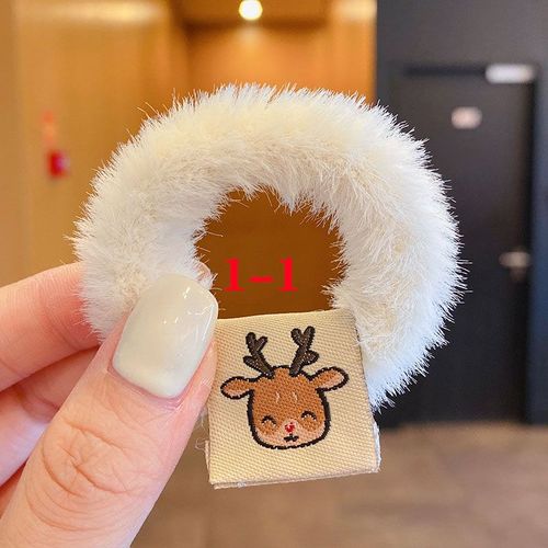 Serre-Tête Élastique En Peluche Pour Filles, Pour Noël, Nouvel An, Motif Dessin Animé