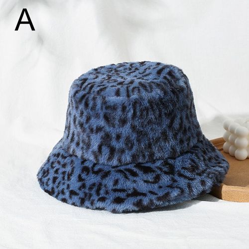 Chapeaux Seau En Fausse Fourrure Imprimé Léopard Pour Femmes, Chapeau De Soleil Chaud Pour L'extérieur, Casquette De Pêcheur En Velours Doux, Casquette Panama À La Mode Pour Dames