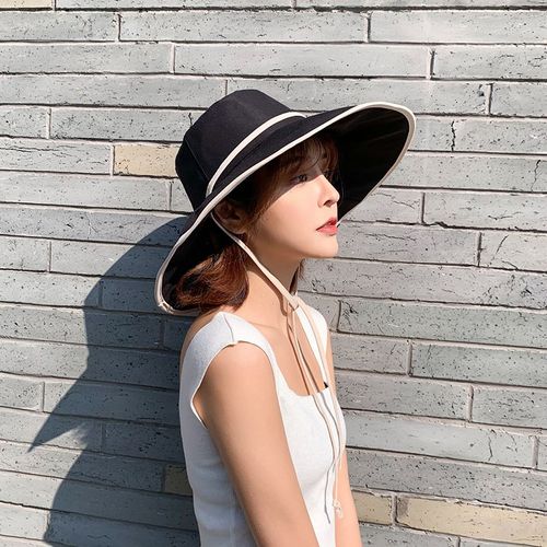 Chapeau Seau À Large Bord Pour Femmes, À La Mode, Panama, Pour La Plage, Anti-Uv, Visière De Pêcheur, Collection Été 2021