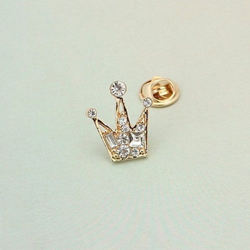Broches De Luxe En Cristal Pour Femmes Et Hommes, Mini Petite Couronne, Jolie Broche Vintage En Métal, Accessoires