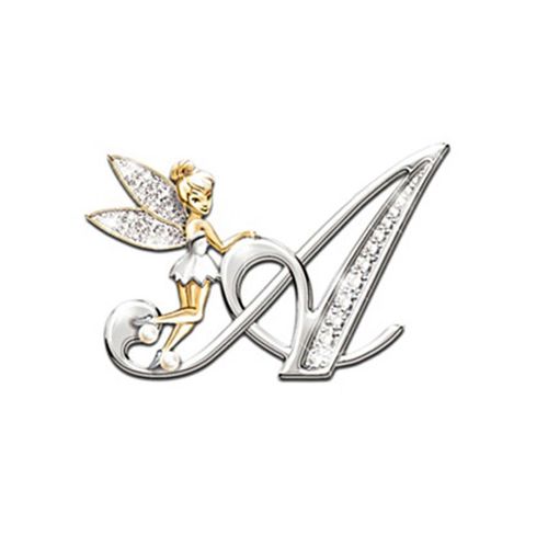 Broche De Luxe Avec Lettres D'ange Pour Femmes Et Hommes, Strass, Cristal, Alphabet Anglais, Épingles En Métal, Bijoux Mignons, Accessoires, Cadeau De Noël