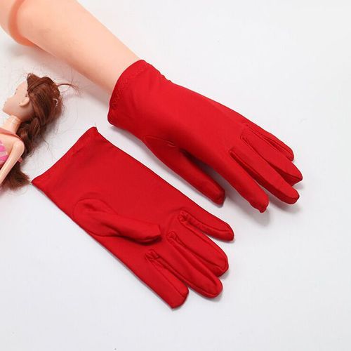 Gants Courts D'été En Spandex Pour Femmes Et Hommes, Fins Et Extensibles, Protection Solaire, Mitaine Complète Pour Les Doigts, Noirs, Sexy, Gants De Conduite, Bijoux