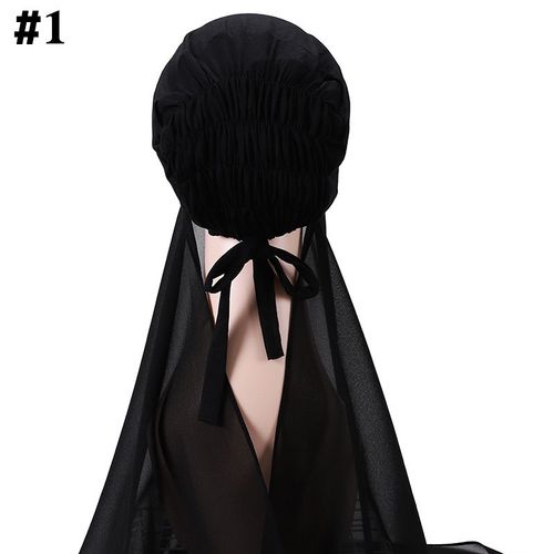 Foulard Hijab En Mousseline De Soie Pour Femmes Musulmanes, Foulard, Couvre-Chef, Sous-Écharpe, Bonnet Islamique, Turban
