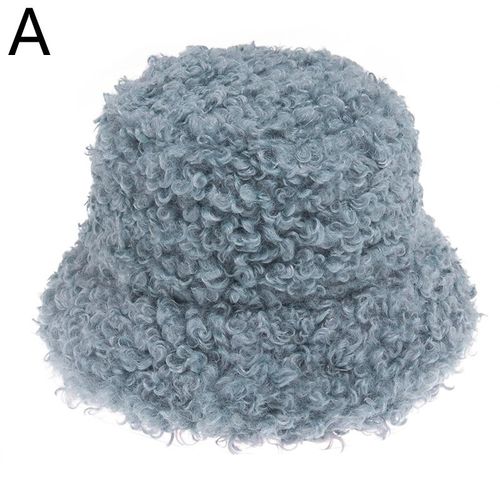 Chapeau De Pêcheur En Fausse Fourrure D'agneau Pour Femme, Seau D'hiver, En Peluche, Chaud, Panama, Protection Solaire, Pêche Coréenne