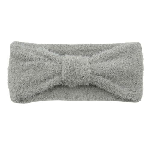 Bandeau D'hiver En Faux Velours Pour Femmes Et Filles, Turban En Tricot, Couleur Unie, Bandeau Chaud À N¿Ud, Couvre-Chef Élastique