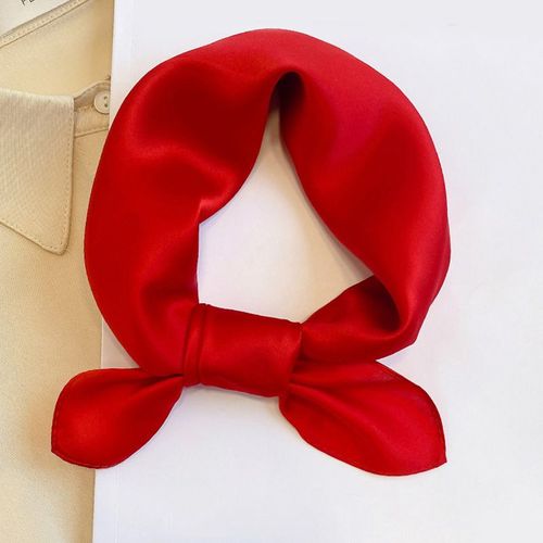 Foulard Carré En Soie Pour Femmes, Mode, Satin, Cou, Cravate, Sac, Chaîne, Doux, Hijab, Tête, 53cm
