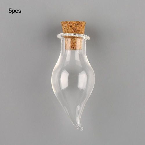 Mini Bouteilles En Verre Avec Pendentif En Liège Transparent, Bricolage, Porte-Clés, Collier, Sacs, Bouteilles De Souhait