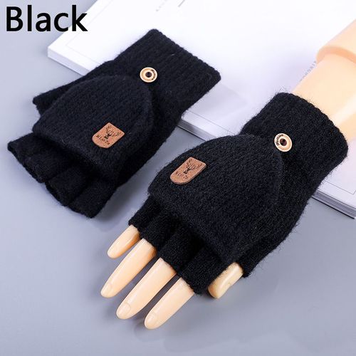 Gants En Laine Tricotés Sans Doigts, Unisexe, Pour L'hiver, Chauds, Flexibles, Sans Doigts, Pour Écran Tactile, Mitaines Pour Hommes Et Femmes