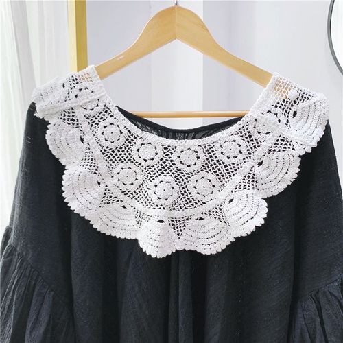 Écharpe Décorative En Dentelle Florale, En Maille Ajourée, En Triangle, Châle, Collier, Pashmina, Faux Col