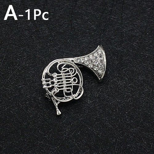 Broche En Métal Pour Femmes Et Hommes, Accessoires De Bijoux À La Mode, Strass, Instruments De Musique