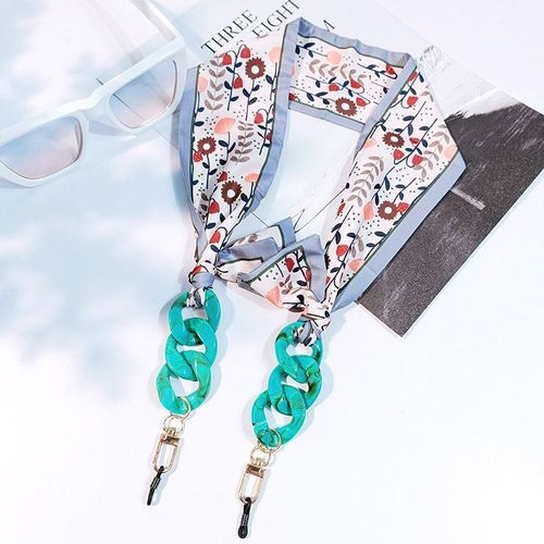 Cordon De Lunettes En Soie Style Bohème Pour Femmes, Écharpe, Masque, Cordon De Suspension, Ruban Imprimé Rétro, Lanière, Accessoires