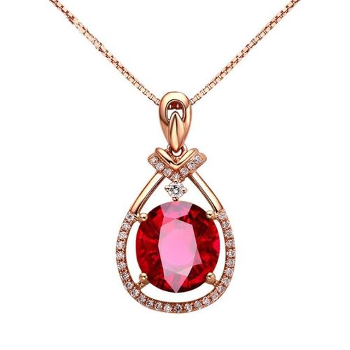 Colliers En Argent Sterling 925 Pour Femmes, Pendentif Goutte D'eau Rouge En Zircon, Accessoires De Fiançailles, Nouvelle Mode