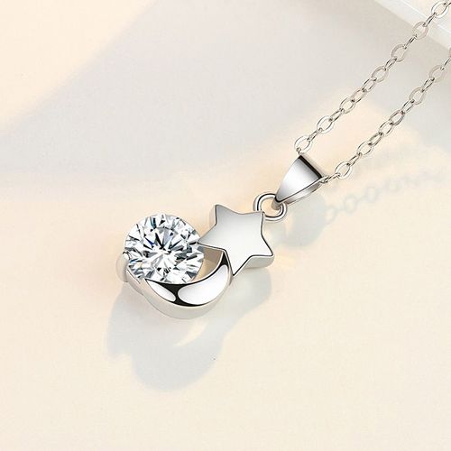 Collier Avec Pendentif Étoile En Zircon Bleu Pour Femmes, Bijoux En Argent Sterling 925, Cadeaux D'anniversaire Tendance, Nouvelle Mode