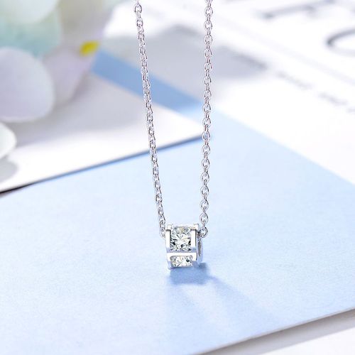 Pendentif De Perle Porte-Bonheur Noir En Zircon Pour Femmes, Colliers En Argent Sterling 925, Accessoires De Fête D'anniversaire, Cadeau Exquis